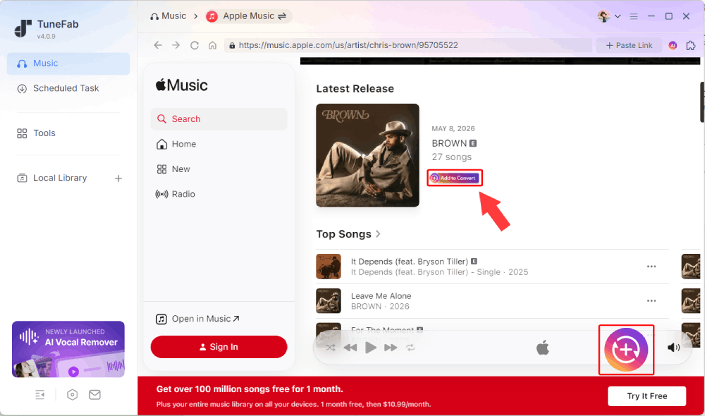 Add Apple Music Songs