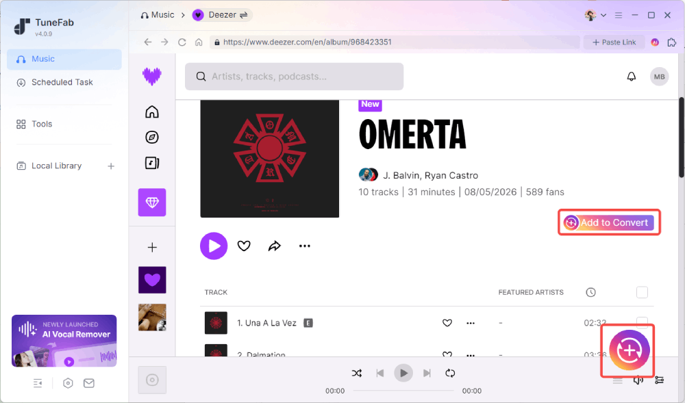 Add Deezer Music to Download