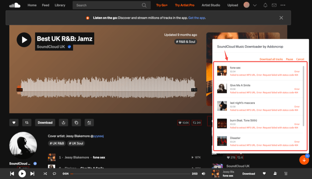 AddonCrop SoundCloud to MP3 Downloader Extension