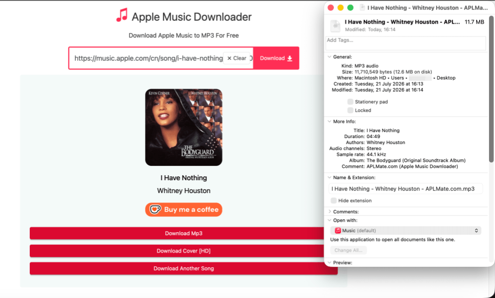 Check Apple Music Songs Downloaded from APLMate