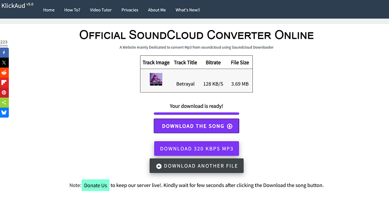 Download SoundCloud Songs on KlickAud