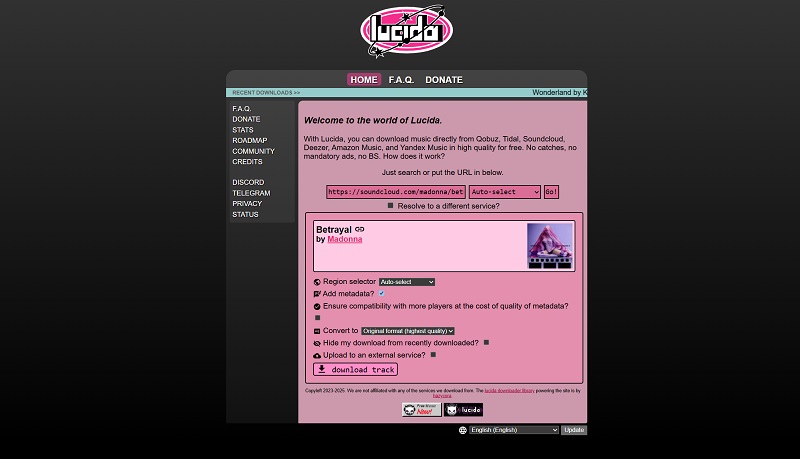 Download SoundCloud Songs on Lucida.to