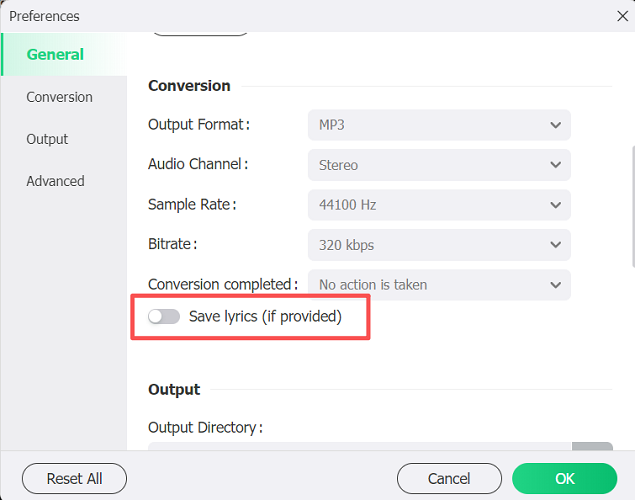 Download Spotify Song Lyrics on AudFree
