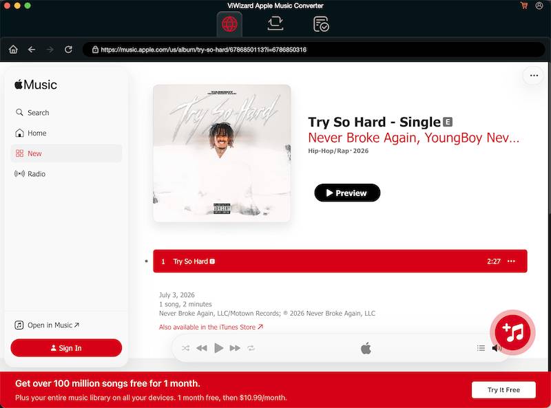 DRmare Apple Music Converter Main Interface