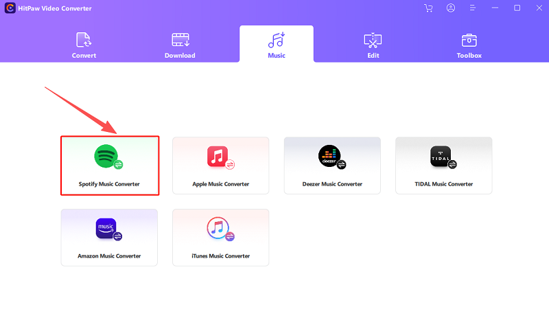 Spotify Music Converter Module on HitPaw Video Converter