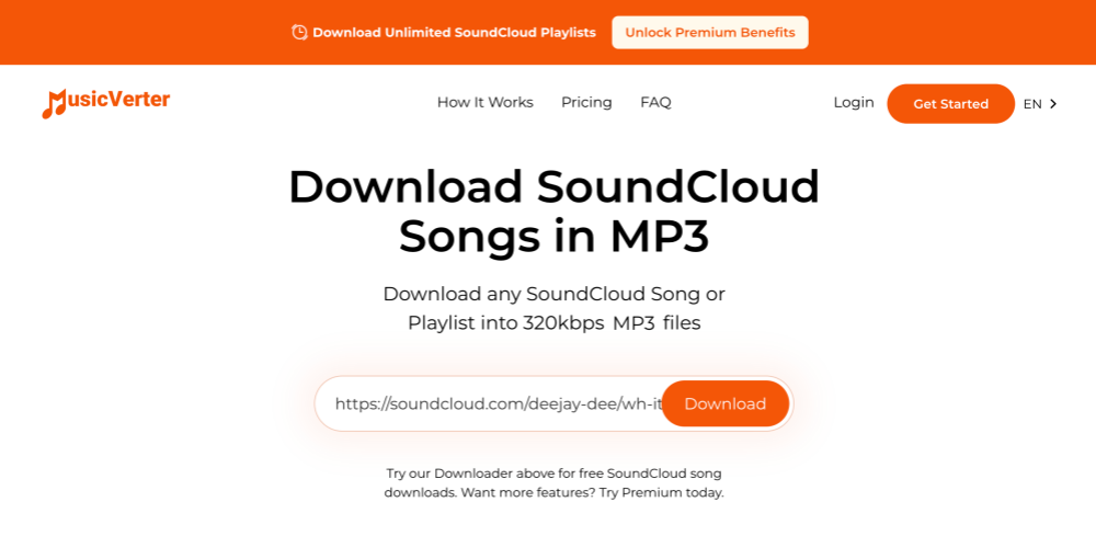 MusicVerter SoundCloud to MP3 Downloader