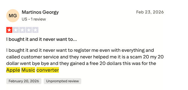 Review from Trustpilot of ViWizard