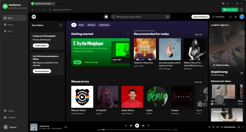 NoteBurner Spotify Music Converter
