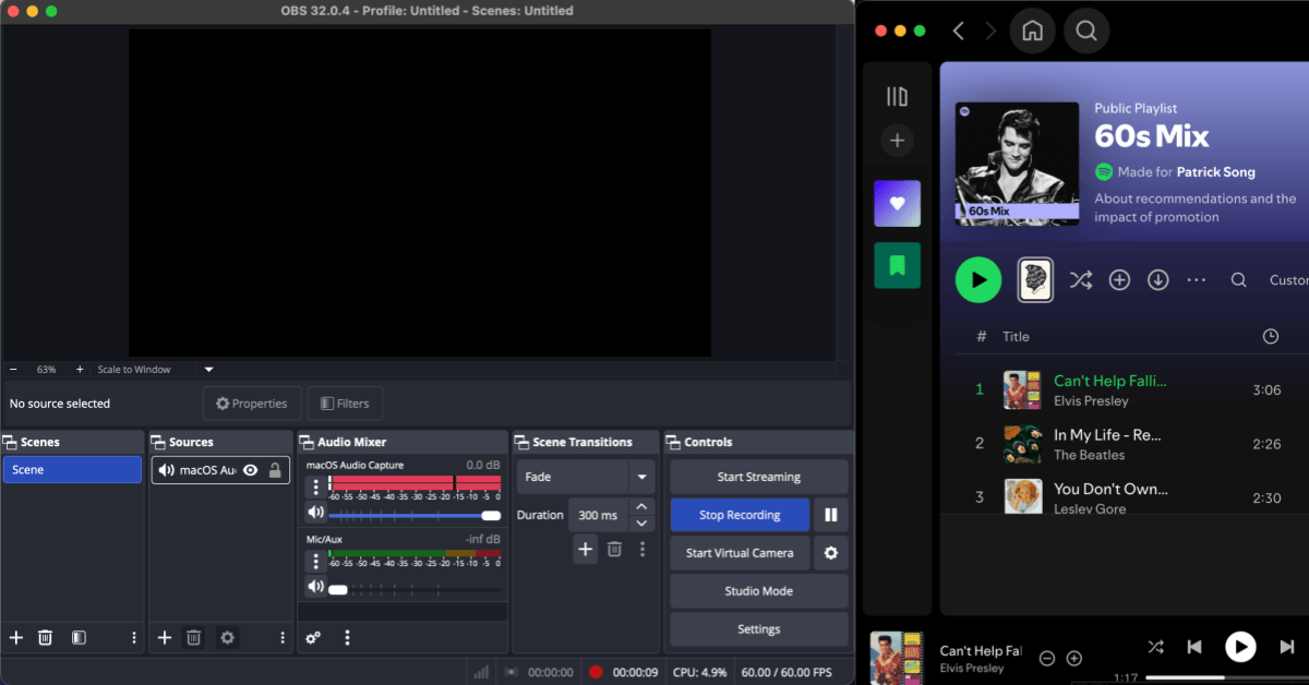 Use OBS Studio as a Spotify Recorder