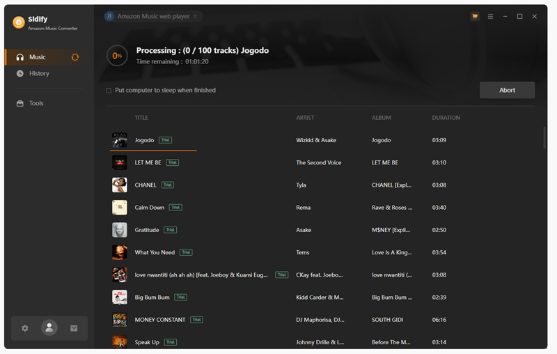 Sidify Amazon Music Converter Download Songs