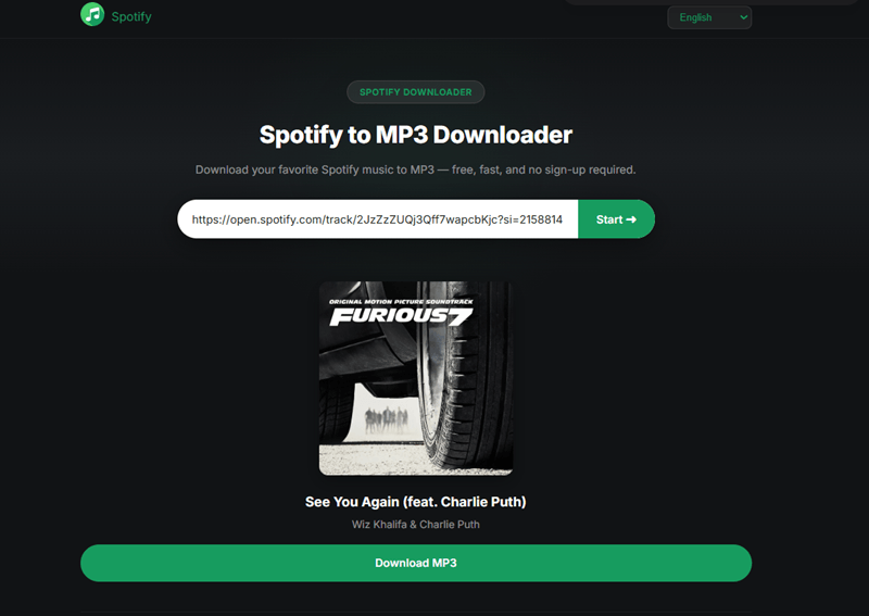 Spotify MP3 Downloader Downloading Song