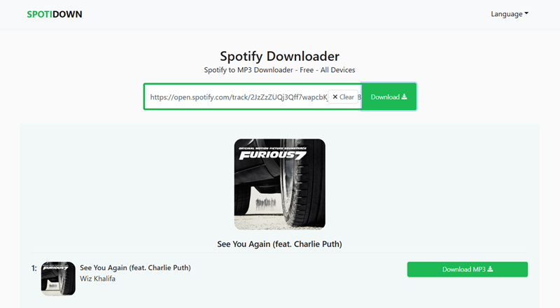 SpotiDown Free Spotify Downloader
