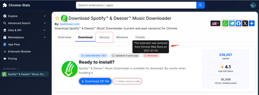 Spotify Deezer Music Downloader Install Page