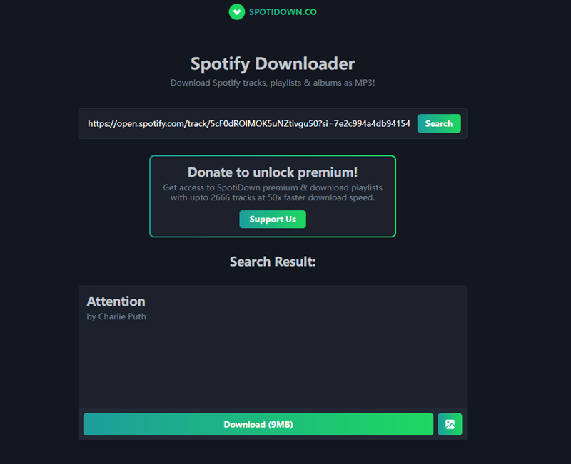 Convert Spotify to MP3 Online with Spotfy-Downloader