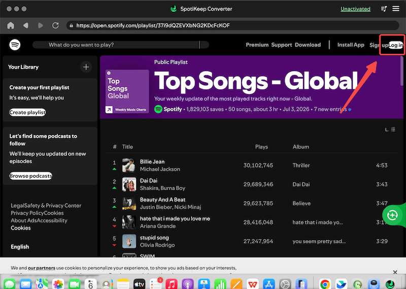 Log in to Your Spotify Account on SpotiKeep