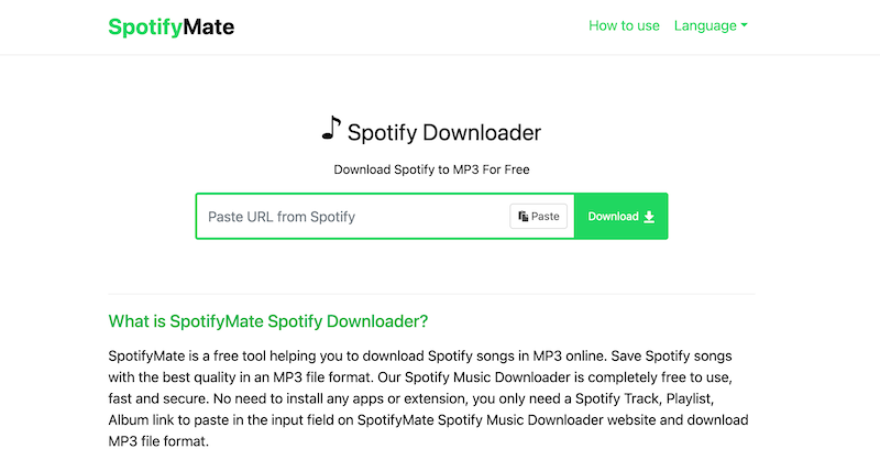 SpotifyMate Inteface