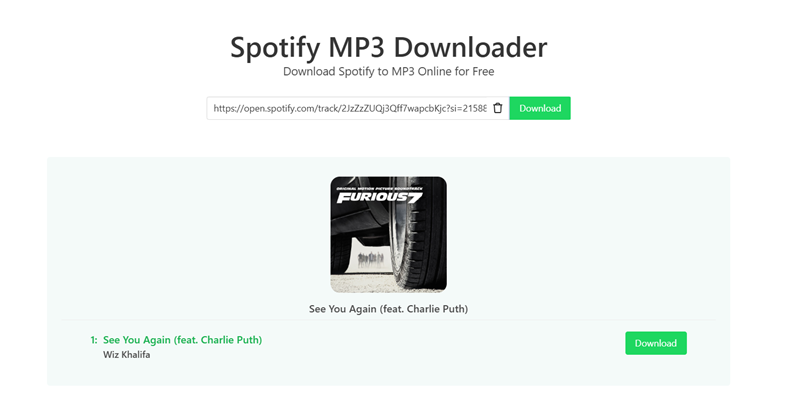 Convert Spotify to MP3 on SpotifyMate