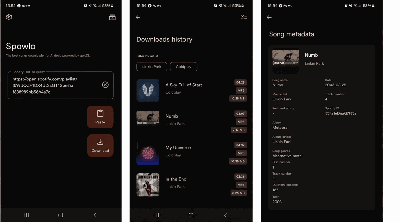 Convert Spotify to MP3 with Spowlo on Android