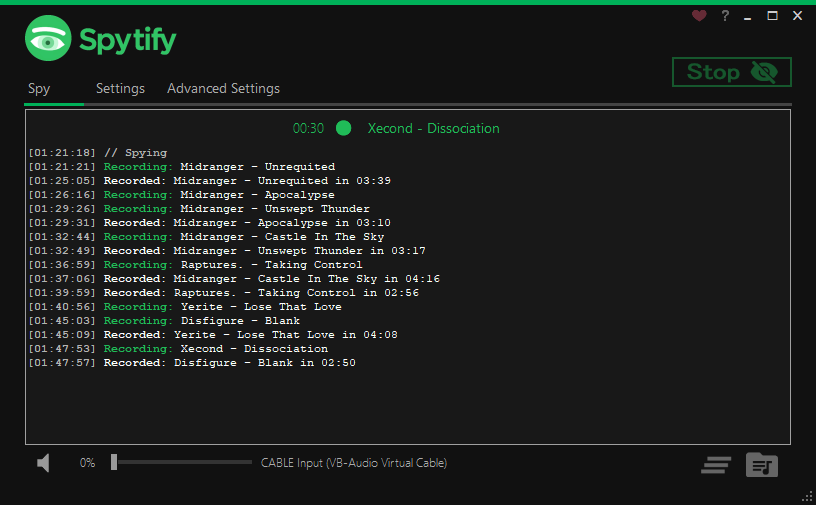 Spytify Audio Recorder