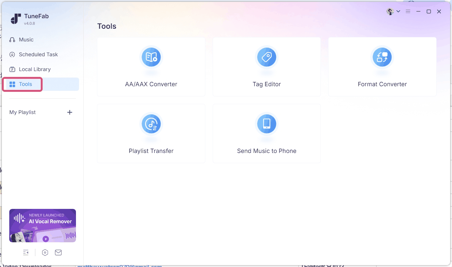 Extra Tools Provided in TuneFab App