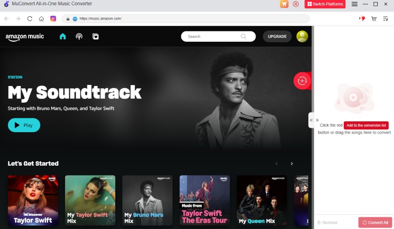 MuConverter Amazon Music Converter Interface