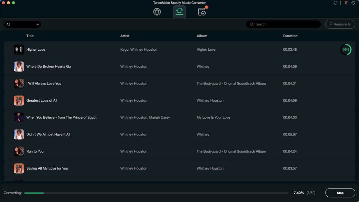 TunesMake Spotify Music Converter Downloading Spotify Songs