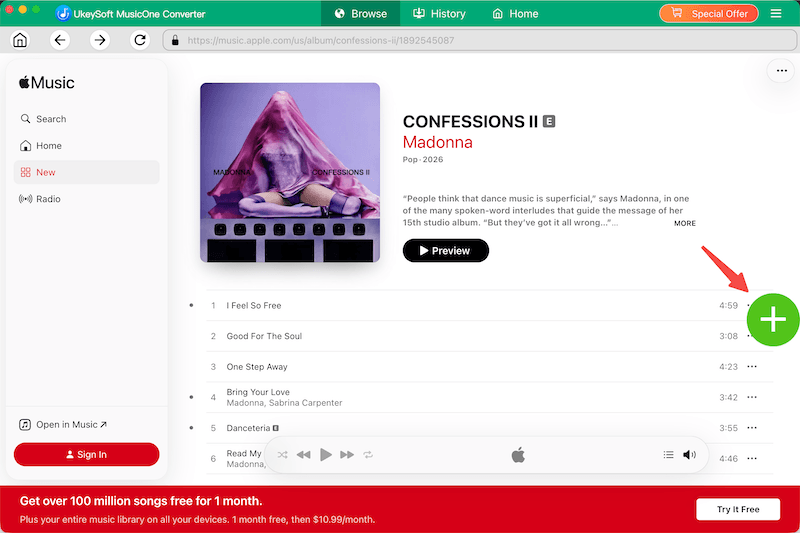 UkeySofy Add Apple Music Songs