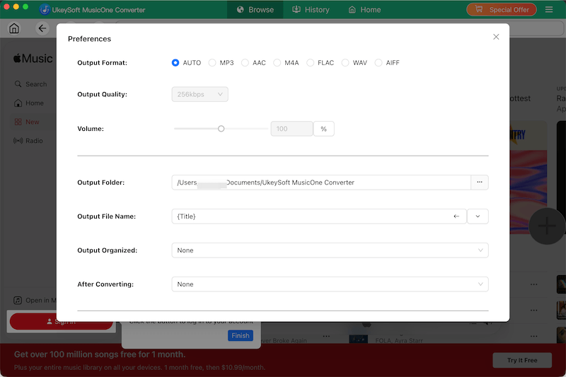 UkeySofy Select Output Parameters